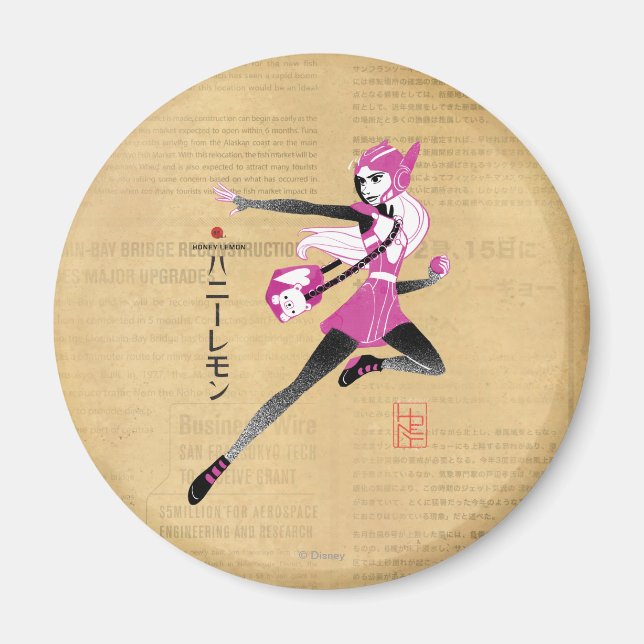 Honey Lemon on the Run Magnet (Front)