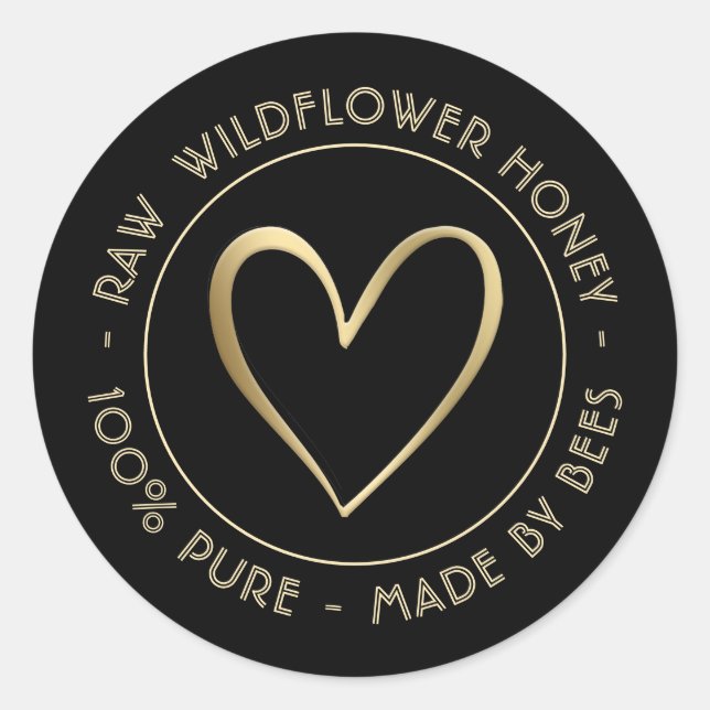 HONEY LID JAR ÉTIQUETTE - 100% PUR FABRIQUÉ PAR LE (Devant)
