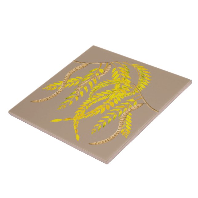 Honey Locust on a Ceramic Tile (Side)