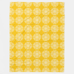 Honey Mandala Fleece Blanket