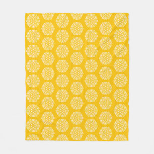 Honey Mandala Fleece Blanket