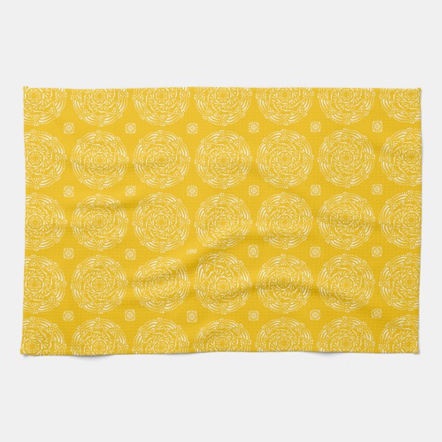 Honey Mandala Kitchen Towel (Horizontal)