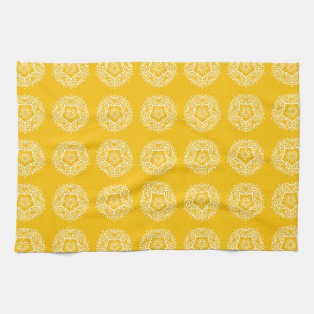 Honey Mandala Kitchen Towel (Horizontal)