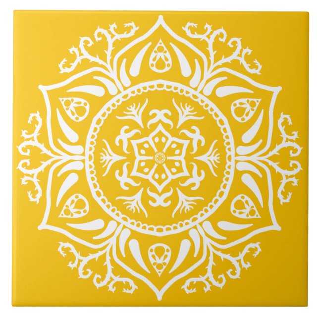 Honey Mandala Tile (Front)