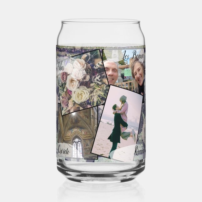 Honey moon 8 photos Drinkware Set Can Glass (Front)