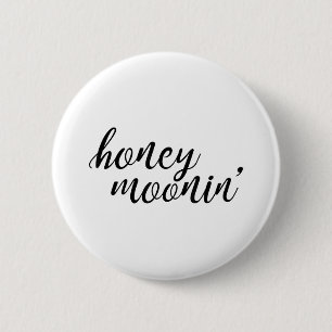 Honey Moonin Bride And Groom Honeymoon _1 2 Inch Round Button