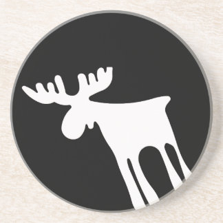 Honey / Moose, white Coaster