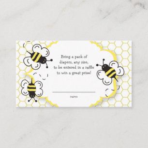 Honey or bumble bee raffle ticket or insert card