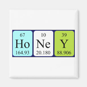 Honey periodic table name magnet