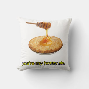 Honey pie  throw pillow