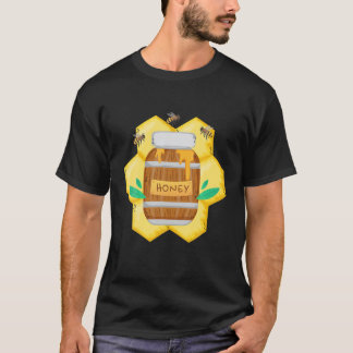Honey Pot With Honey Bees Sweet Costume Awesome T-Shirt