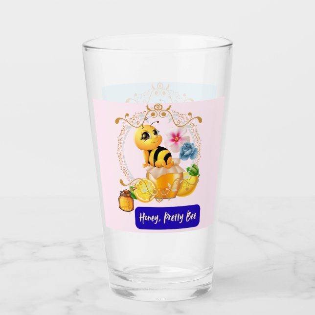 Honey, Pretty Bee Glass (Front)