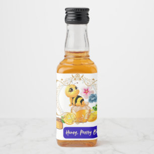 Honey, Pretty Bee Liquor Bottle Label