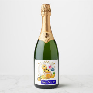 Honey, Pretty Bee Sparkling Wine Label