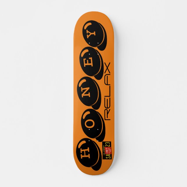 HONEY RELAX  JMT Skateboard, 7¾" Deck Skateboard (Front)