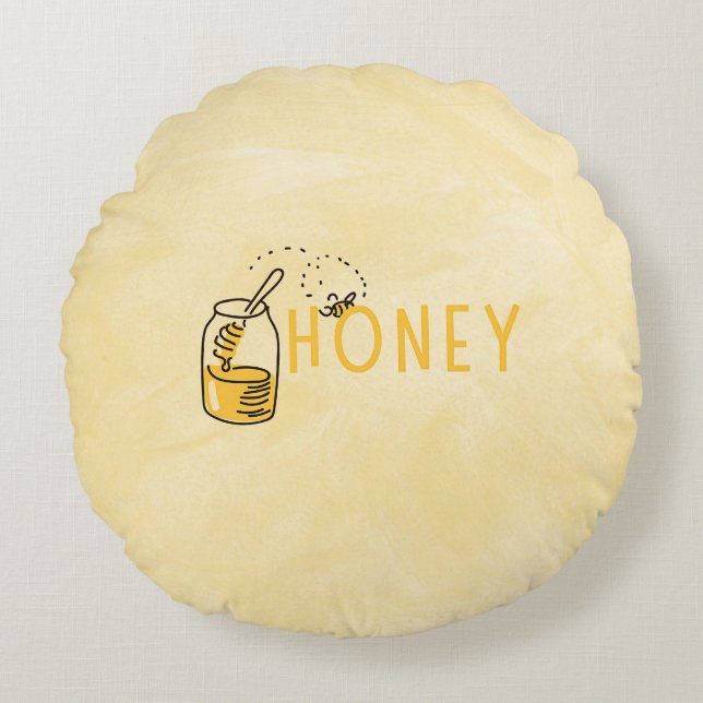 Honey Round Pillow (Front)