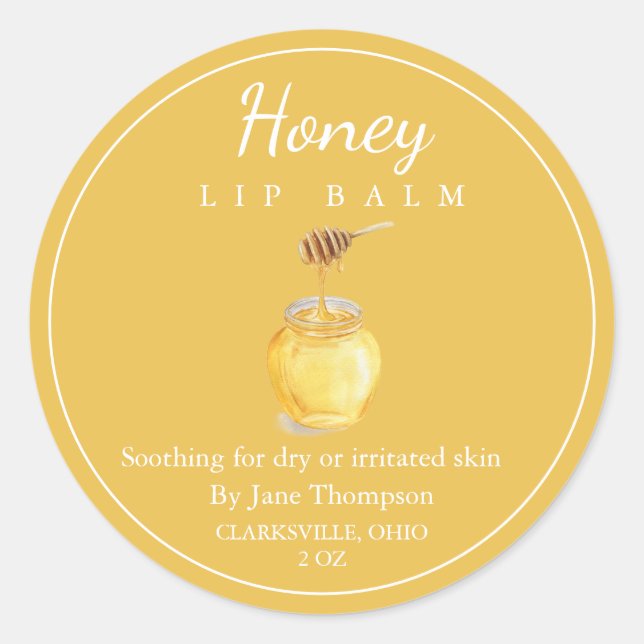 Honey Salve / balm Label (Front)