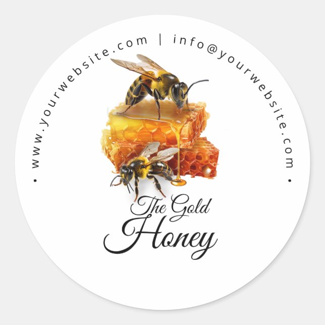 Honey Seller - Beekeeper  Classic Round Sticker (Front)
