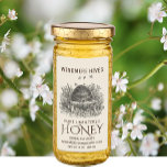 Honey Shipping Vintage Skep Ivory Label<br><div class="desc">Personalize with your apiary name,  description,  town,  and contact. Don’t forget your net weight! See the list for suggestions. Common honey net weight conversions: 8oz (227g),  12oz (340g),  16oz (454g),  32oz (907g),  5lb (2.27kg). Vintage skep illustration with oval border.</div>