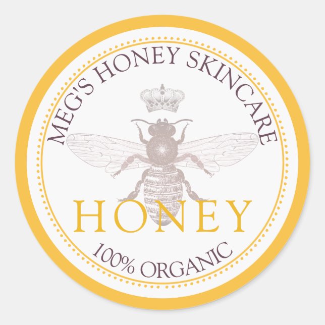 Honey Skincare Business Product Label (Front)