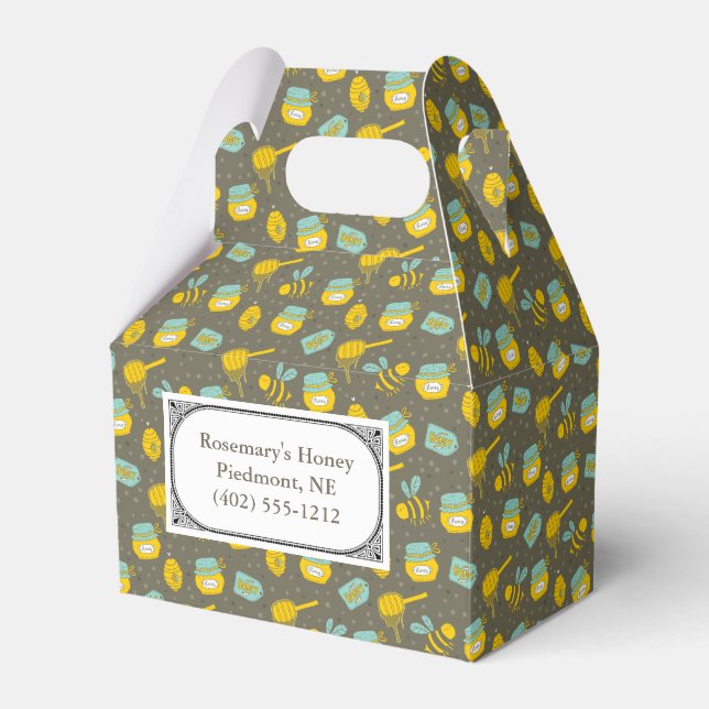 Honey Spoon Customer Personalized Favor Box (Front Side)