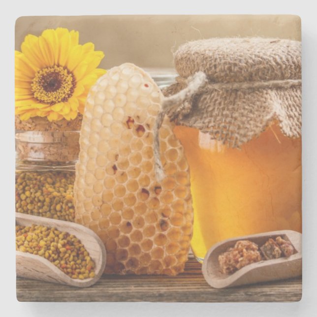 Honey Stone Coaster (Front)