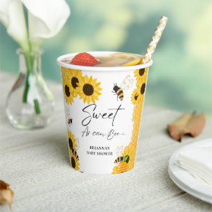 Honey Sweet As it can bee Baby shower Paper Cups
