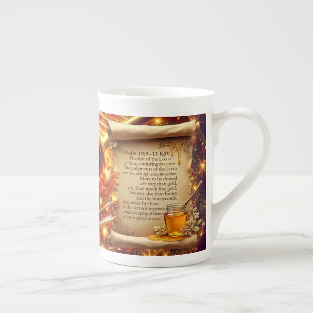 Honey Swirl | Psaume 19:9-11 KJV Mug (Droite)