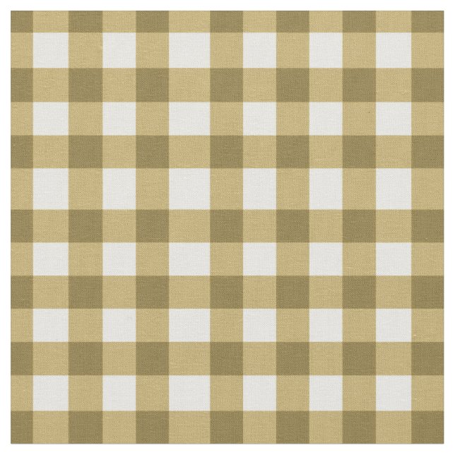 Honey Tan Gingham For Home Canning Jars Specialty Fabric (Close Up)