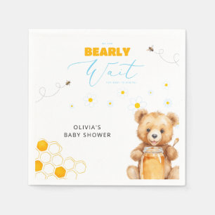 Honey Teddy Bear Boy Girl Baby Shower Napkin