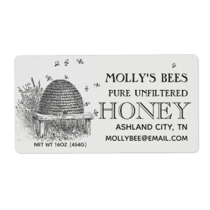 Honey Vintage Beehive Apiary Custom Labels