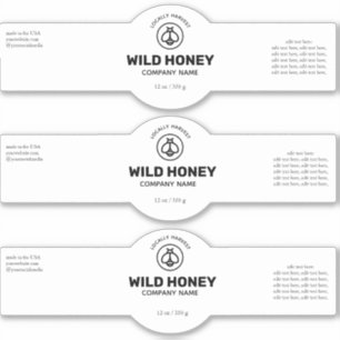 Honey Vinyl Black & White Label