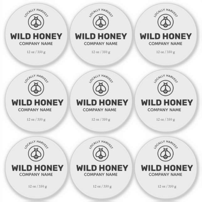 Honey Vinyl Transparent Label (Front)