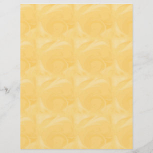Honey Yellow Coloured Swirl Pattern Scrapbook Pape