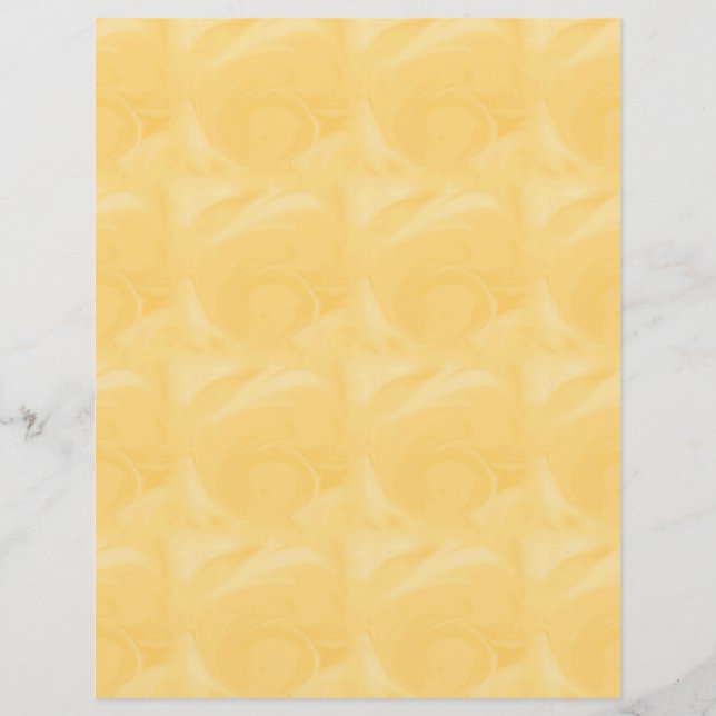 Honey Yellow Coloured Swirl Pattern Scrapbook Pape (Front)