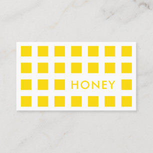honey yellow mod squares business card