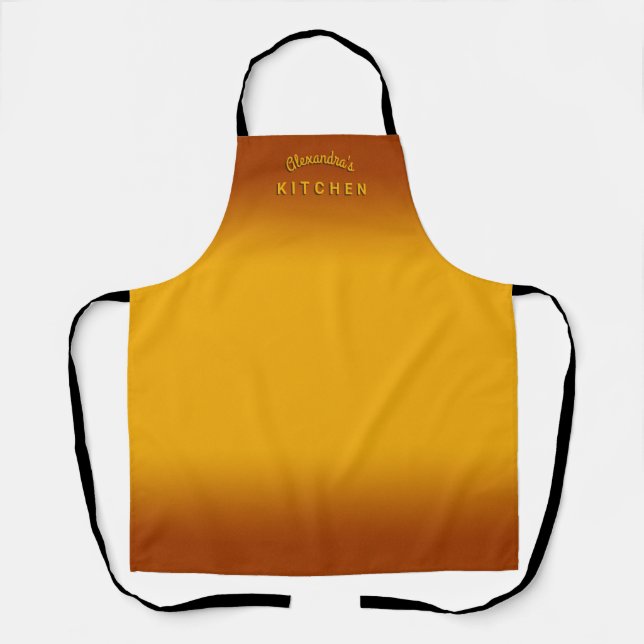 Honey Yellow Ombre Apron (Front)