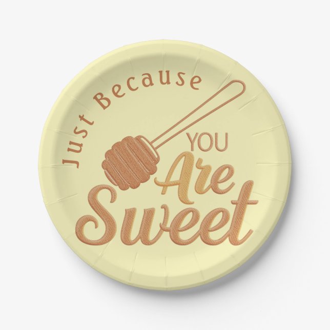 Honey Yellow Rustic Charm Party Paper Plate (Front)