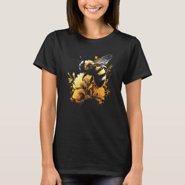 Honeybee and bumble bee for American hive beekeepe T-Shirt (Front)