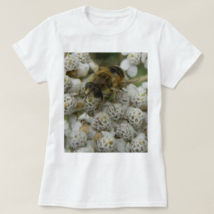 Honeybee and Flowers Ladies T Shirt