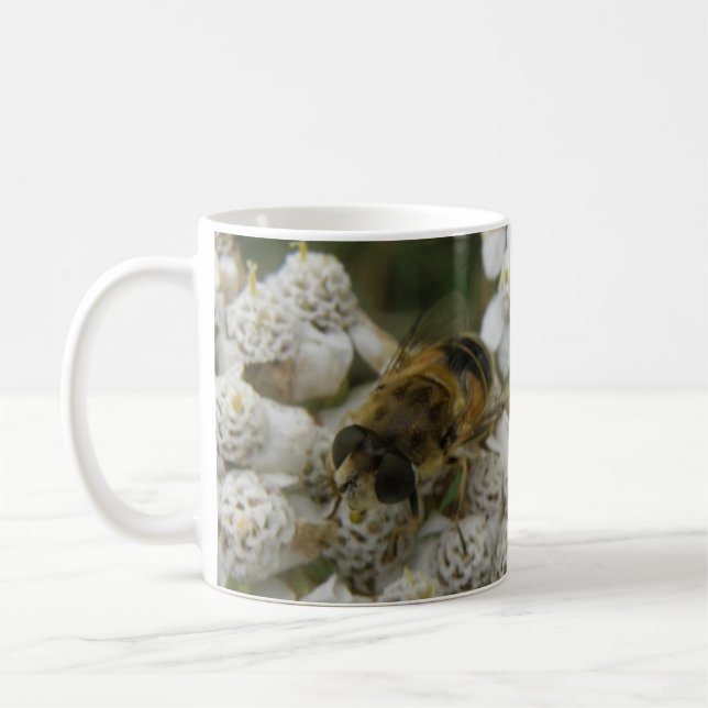 Honeybee and Flowers Mug (Left)