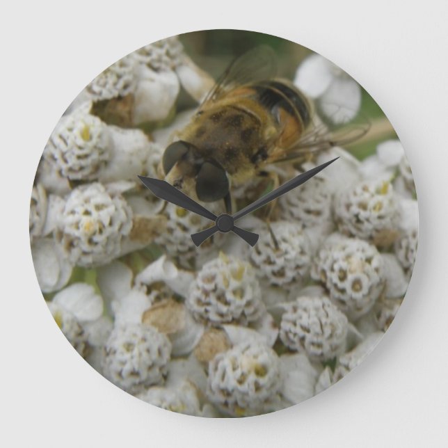 Honeybee and Flowers Wall Clock (Front)