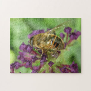 Honeybee and Purple Flowers Puzzle