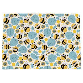 Honeybee and Sunflowers Large Gift Bag