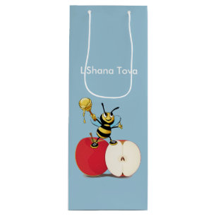 Honeybee Apple Rosh HaShana Wine Gift Bag