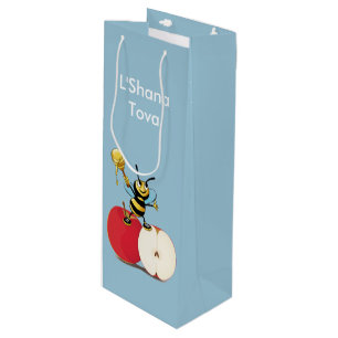 Honeybee Apple Rosh HaShana Wine Gift Bag