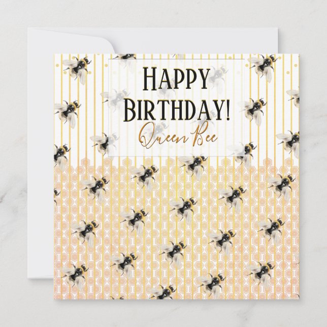 Honeybee Beehive | Birthday Card (Front)