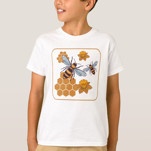 Honeybee Beekeeper Beekeeping Apiarist T-Shirt (Front)