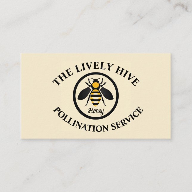 Honeybee Beekeeper Pollination Service Honey Sales Business Card (Front)