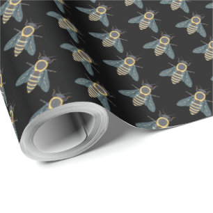 Honeybee (black) - Wrapping Paper